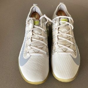 Nike Alpha Huarache Pro Lacrosse TURF Shoes Men's US Size 10.5 White CJ0235-101